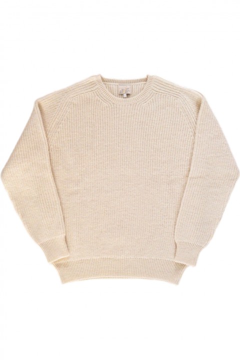 Wythe Highland Shakerknit Sweater Cream