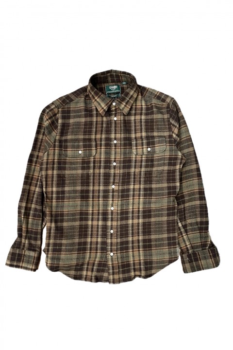 Gitman Bros. Vintage Independence Work Shirt Olive Recycled Brushed Melange