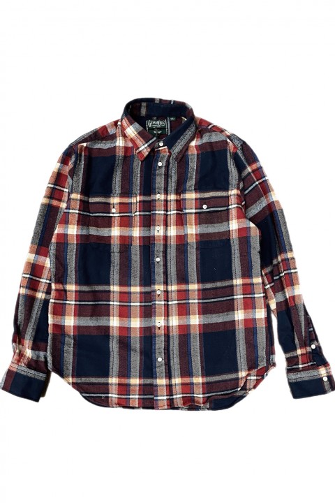 Gitman Bros. Vintage Independence Work Shirt Rose/Navy Brushed Winter Madras