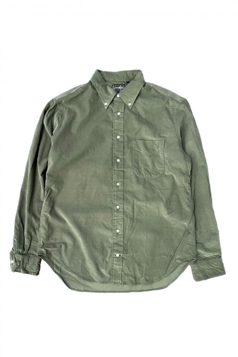 Gitman Bros. Vintage Long Sleeve Button Down Sage Thin Wale Corduroy