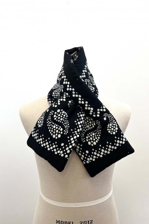 Kapital Linen Rayon Bandana KESA Scarf Black