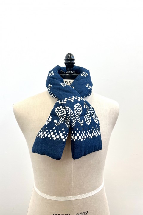 Kapital Linen Rayon Bandana KESA Scarf Navy