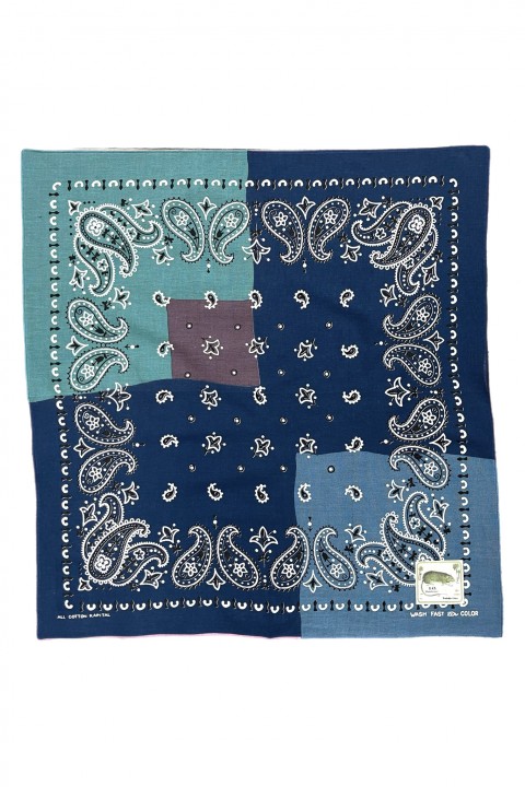 Kapital Fastcolor Selvedge Bandanna (PaisleyPatchwork) Navy