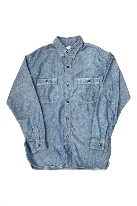 Orslow Relax Fit Work Shirt Chambray 84