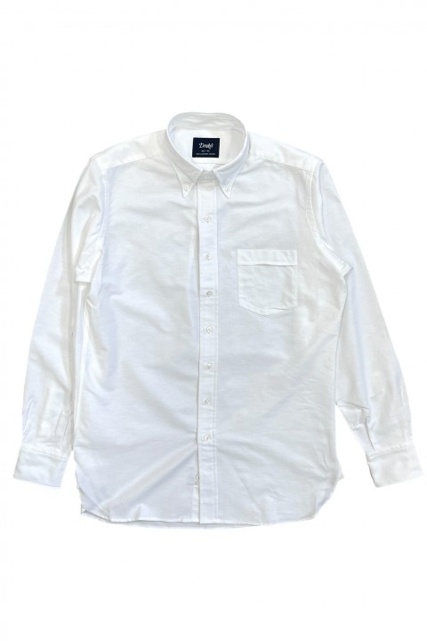 Drake's Button-Down Oxford Shirt White