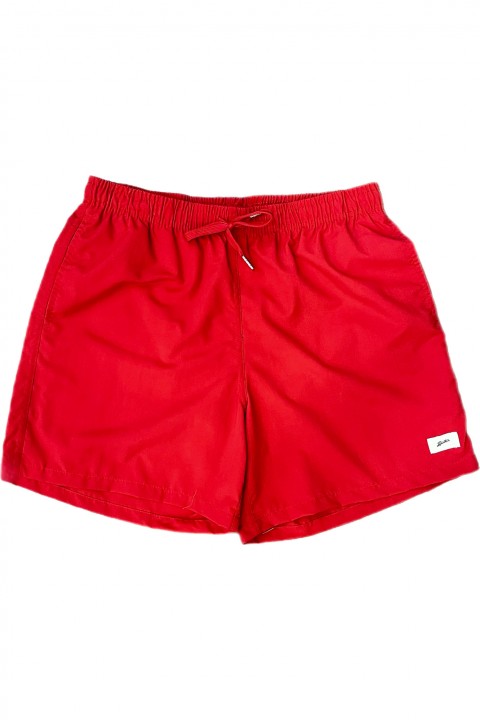 Bather Solid Swim Trunk Red