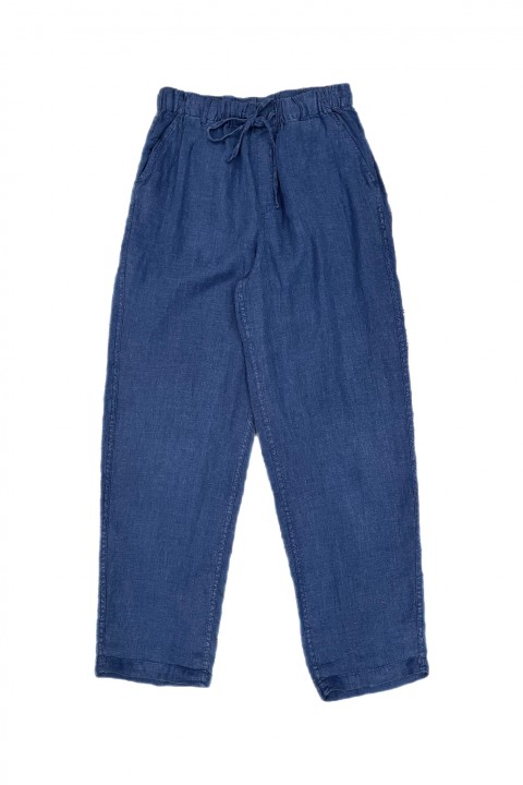 Bather Linen Leisure Pant Navy