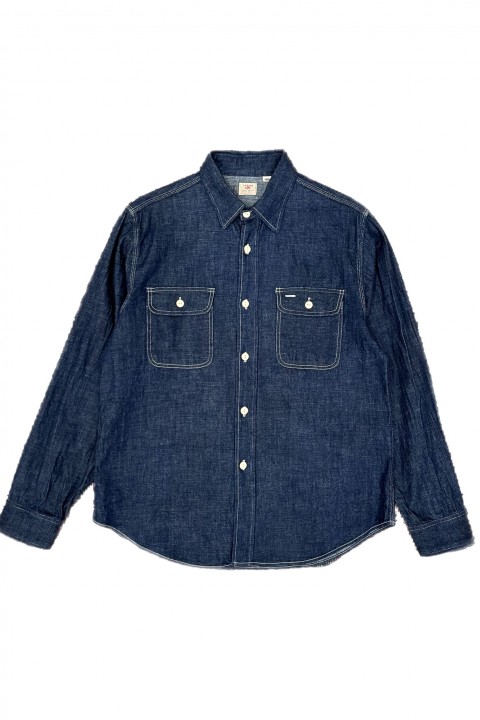 Sugar Cane Work Shirt Blue Denim