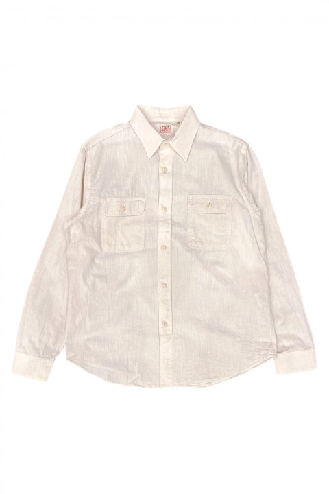 Sugar Cane Work Shirt White Chambray