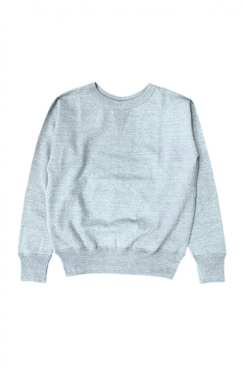 Denime Four Needle V-Gusset Crew Neck Blue