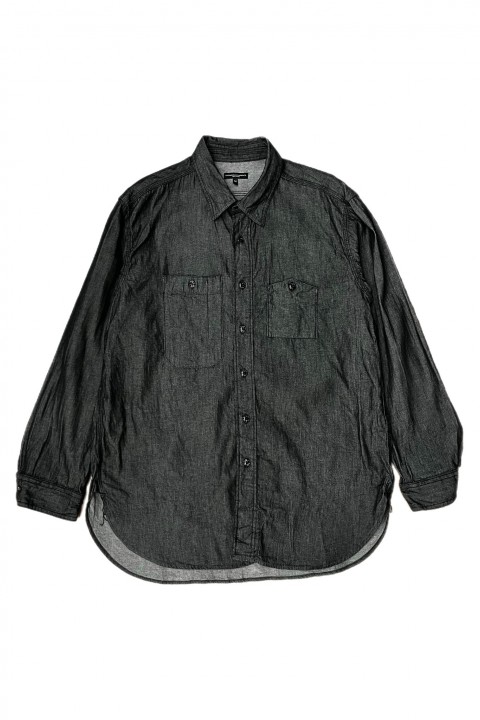 Engineered Garments Work Shirt Black Cotton Denim Shirting