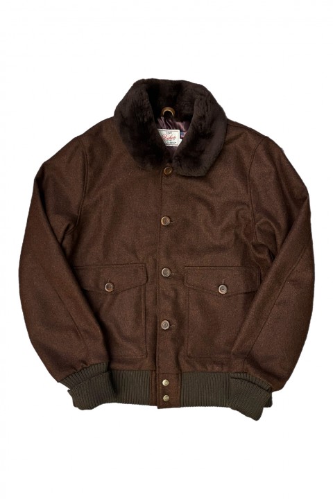 Dehen 1920 Winston Jacket Red Oak Wool + Brown Mouton