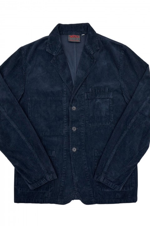 Engineered Garments Button Shawl Grey Poly Wool Herringbone - Made